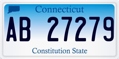 CT license plate AB27279