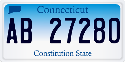 CT license plate AB27280