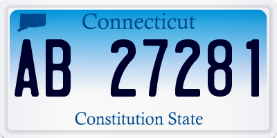 CT license plate AB27281