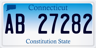 CT license plate AB27282