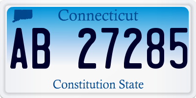 CT license plate AB27285