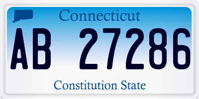 CT license plate AB27286