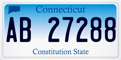 CT license plate AB27288