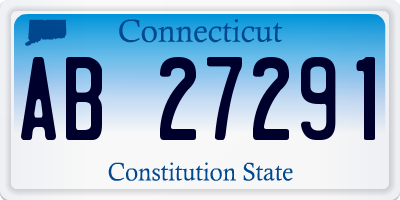 CT license plate AB27291