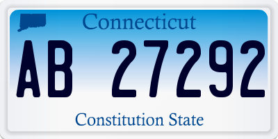 CT license plate AB27292