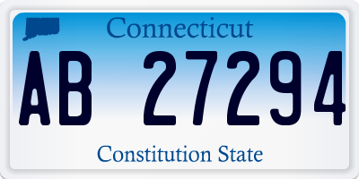 CT license plate AB27294