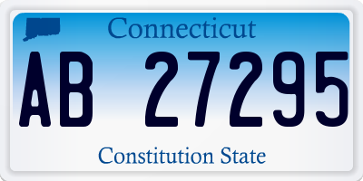 CT license plate AB27295