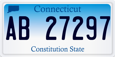 CT license plate AB27297