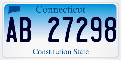 CT license plate AB27298