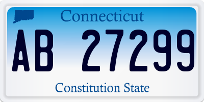 CT license plate AB27299