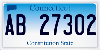 CT license plate AB27302