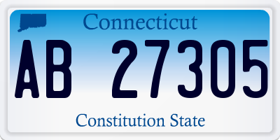 CT license plate AB27305