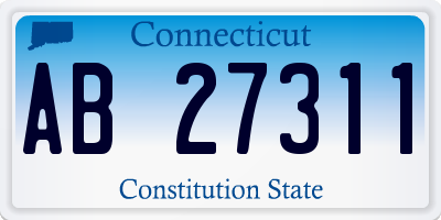 CT license plate AB27311