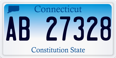 CT license plate AB27328