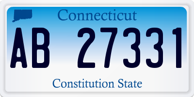 CT license plate AB27331