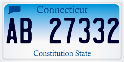 CT license plate AB27332