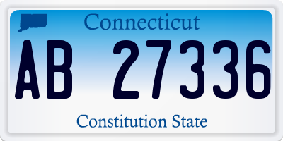 CT license plate AB27336