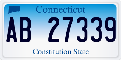 CT license plate AB27339