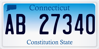 CT license plate AB27340