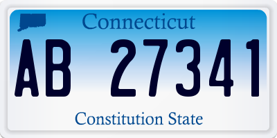 CT license plate AB27341