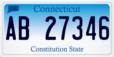 CT license plate AB27346