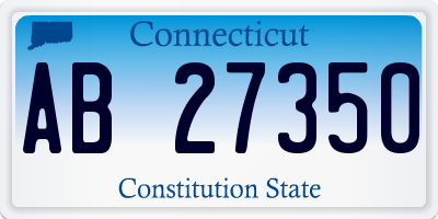 CT license plate AB27350