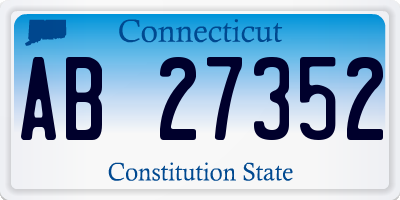 CT license plate AB27352