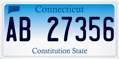 CT license plate AB27356