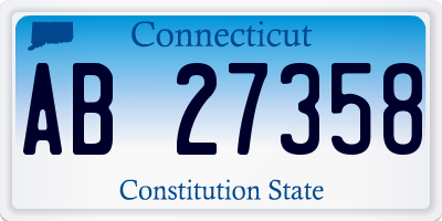 CT license plate AB27358