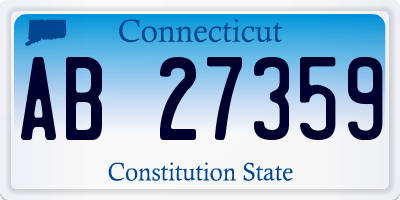 CT license plate AB27359