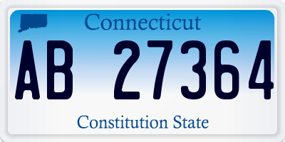 CT license plate AB27364