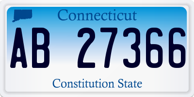 CT license plate AB27366