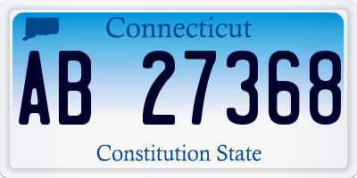 CT license plate AB27368