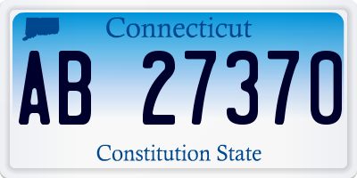 CT license plate AB27370