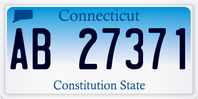 CT license plate AB27371