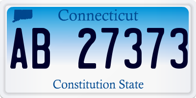 CT license plate AB27373