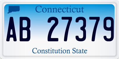 CT license plate AB27379