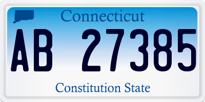 CT license plate AB27385