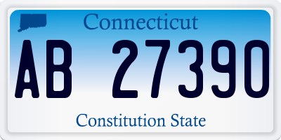 CT license plate AB27390