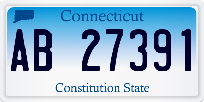 CT license plate AB27391