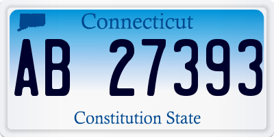 CT license plate AB27393