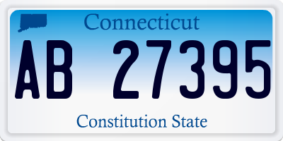 CT license plate AB27395