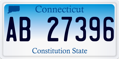 CT license plate AB27396