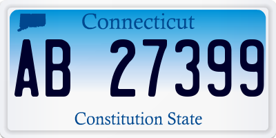 CT license plate AB27399