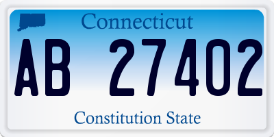 CT license plate AB27402