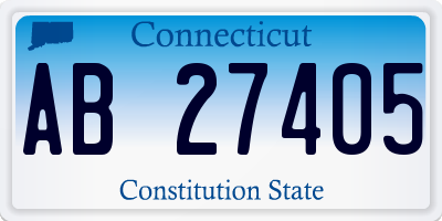 CT license plate AB27405