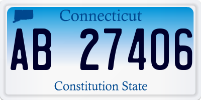 CT license plate AB27406