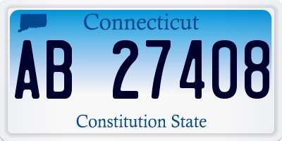 CT license plate AB27408