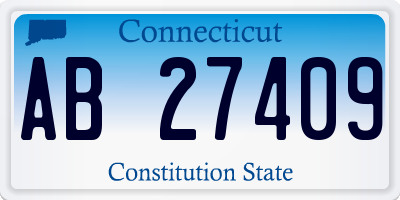 CT license plate AB27409