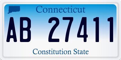 CT license plate AB27411